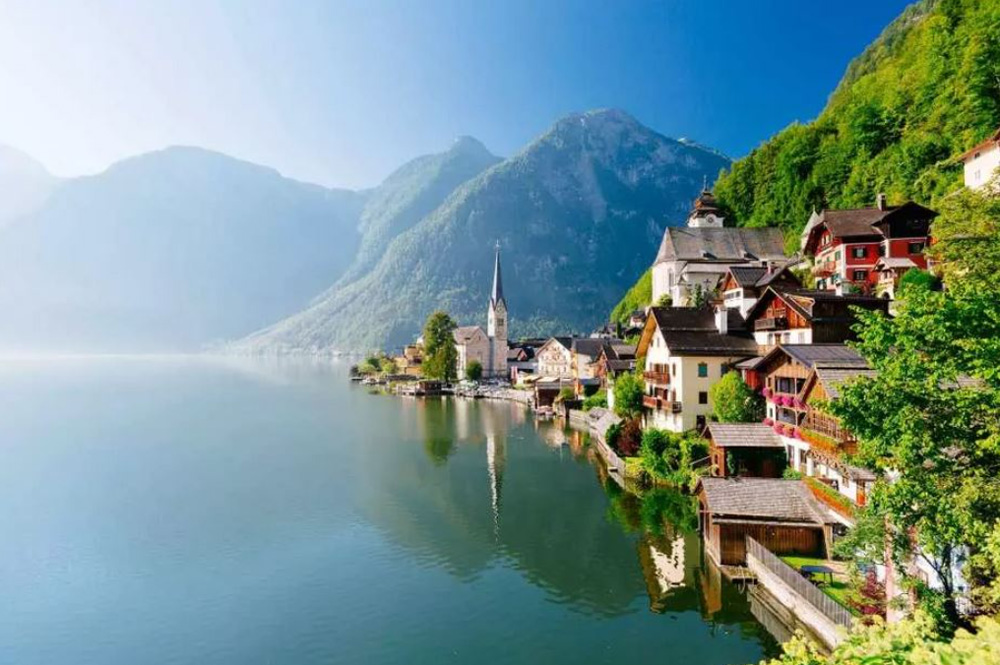 Hallstatt festői tópart
